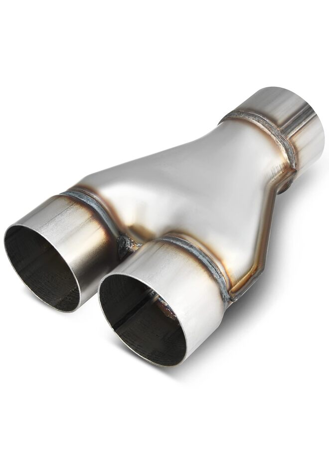 LAMAY Stainless Steel Exhaust Y Pipe, Single to Dual Exhaust Adapter Connector Stainless Steel Exhaust Y-Pipe Adapter for Car Modification (Size : 76-76MM) - Image 1